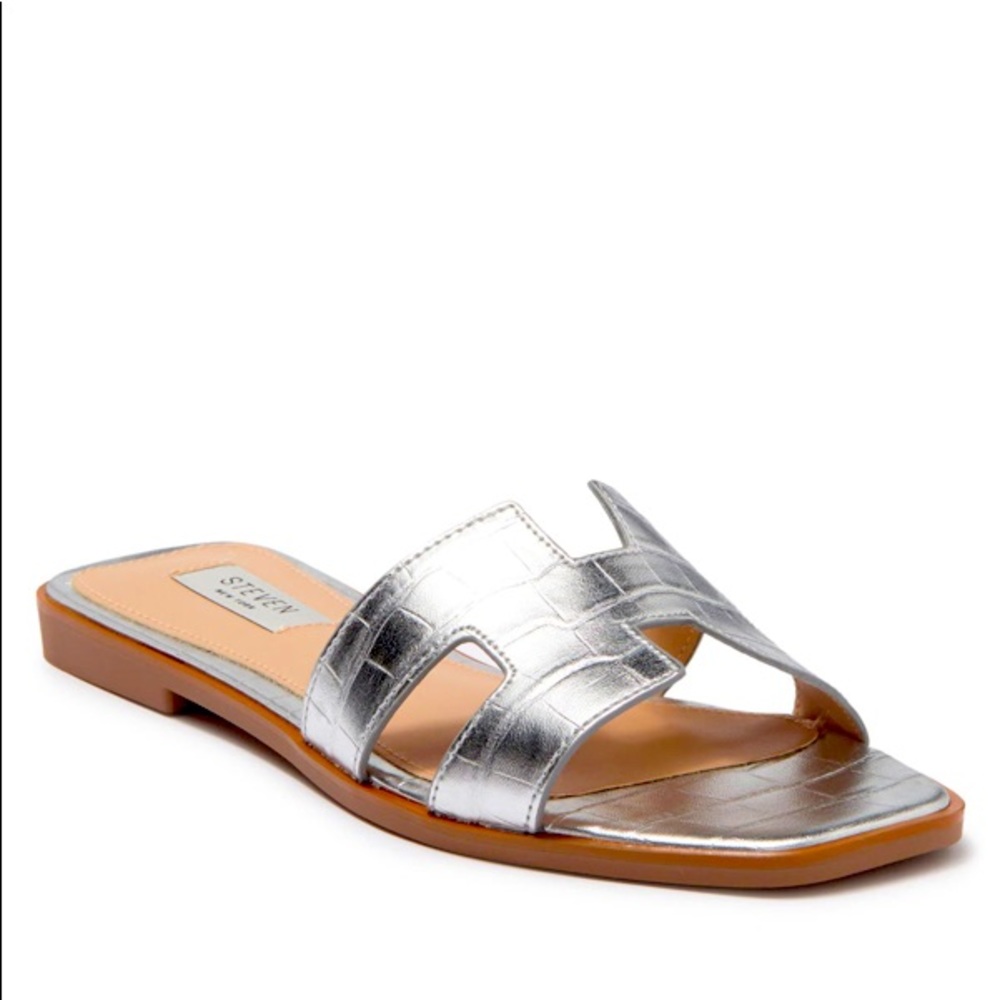 Harlien Croc Embossed Slide Sandal
STEVEN NEW YORK